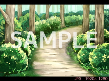 森 一本道 昼【ゲーム背景素材】 [USAGI STORE]