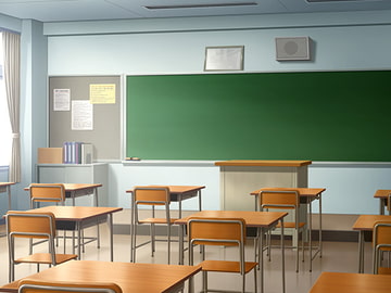 フリー背景素材 学校 教室 [アトリエてっち]