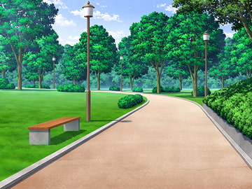 フリー背景素材 公園 [アトリエてっち]