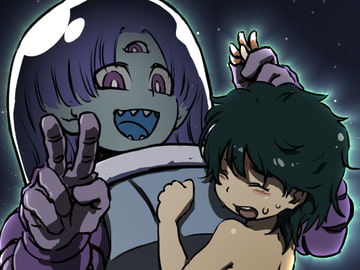 Alien-Giantess Size Difference Joint Comic [Nefradel S.P.A.]