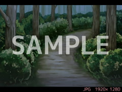 森 一本道 夜【ゲーム背景素材】 [USAGI STORE]