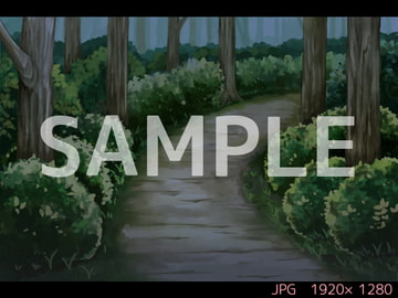 森 一本道 夜【ゲーム背景素材】 [USAGI STORE]