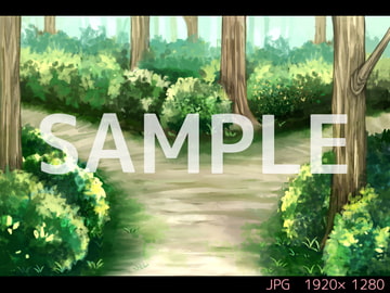 森 分かれ道 昼【ゲーム背景素材】 [USAGI STORE]