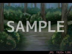 森 分かれ道 夜【ゲーム背景素材】 [USAGI STORE]