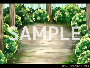 森 行き止まり 昼【ゲーム背景素材】 [USAGI STORE]