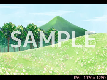 草原 昼【ゲーム背景素材】 [USAGI STORE]