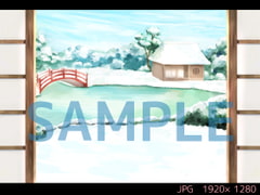 和室 冬 昼【ゲーム背景素材】 [USAGI STORE]