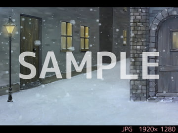 街 冬 夜【ゲーム背景素材】 [USAGI STORE]