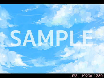 青空 昼【ゲーム背景素材】 [USAGI STORE]