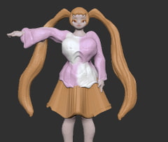 Twintail Girl Figure Model Ver 1 [haruumi]