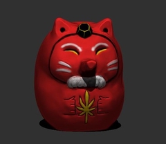 [3Dモデル] ネコ天狗だるま [食満 千人大女]