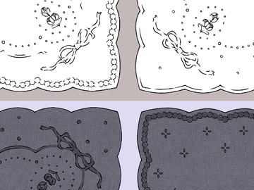 四角いレース素材10種 線画とテクスチャ [みずの ゆめ屋]