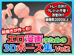 絵描きが作ったエロ漫画のための3Dポーズ集 Vol.2騎乗位、座位編 [バズ猫工務店]