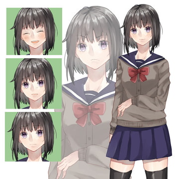 女子学生立ち絵 [マリアβ]