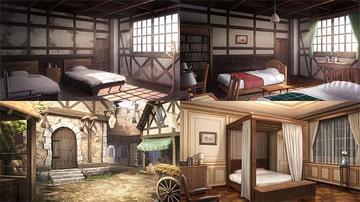 BG_ぼろい宿と外観_多様な部屋_ver2.0 [BGスポット]