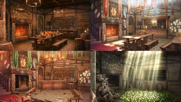 BG_豚の丸焼きが出る酒場と冒険者ギルド あるいは廃墟 ver2.0 [BGスポット]