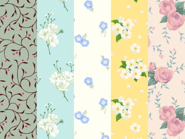 ロマンス花柄2 5種10カラー [みずの ゆめ屋]