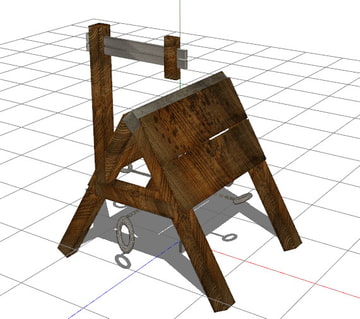 手枷股裂き機能付き三角木馬 [pvsing聖水サークル]