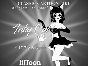 Inky Cat - オリジナル3Dモデル [WATASHINO]