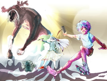 アナログ+デジタルイラスト [甘いひと時]