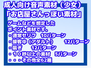 成人向け音声素材Vol6(お店屋さんっぽい素材・少女) [すぱらんど。]