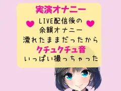【実演オナニー】クチュクチュ音メイン音声!LIVE配信後の余韻オナニー