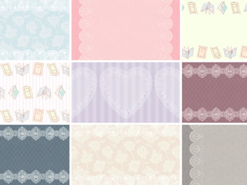 パステルカラーのロマンス系背景素材その3 15枚(1920×1080) [みずの ゆめ屋]