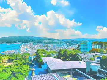 港町の眺め1【背景素材_夕方差分+空くり抜きセット】 [Re;creating_world]