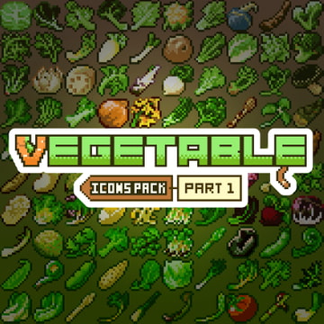 ドット絵アイコン素材集『野菜』Part1 [Mokemo-Factory]