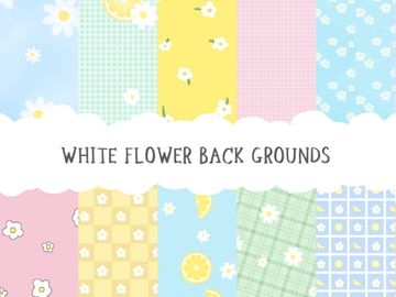 WHITE FLOWER BACKGROUNDS [VCV]