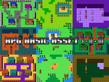 【レトロゲーム風ドット絵素材集】RPG BASIC ASSET I・II・III [Indie8bit]