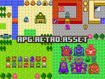 【レトロゲーム風ドット絵素材集】RPG RETRO ASSET [Indie8bit]