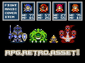 【レトロゲーム風ドット絵素材集】RPG RETRO ASSETII [Indie8bit]