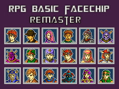 【レトロゲーム風ドット絵素材】RPG BASIC FACECHIP REMASTER [Indie8bit]