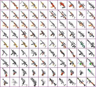 〈ドット絵〉32x32銃アイコン詰め合わせ(ソ連・ロシア系) [ジア・ガーディアン]