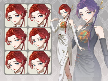 チャイナドレス少女の立ち絵 [猫滚滚工作室]