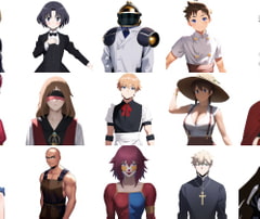 Jobs Characters Pack3 (100 images) [Game Material Store]