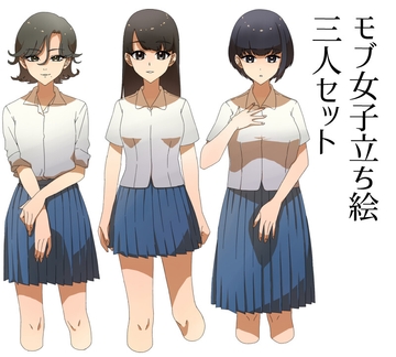 立ち絵素材01:モブ女子三人セット [af lab.]