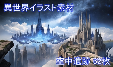 異世界イラスト素材 「空中遺跡」 [イラスト素材ショップ]